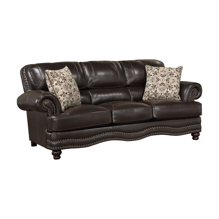 Milford 2pc Set: Sofa, Love in Brown - 9268BRW*2 - FAMSA Furniture (TX)