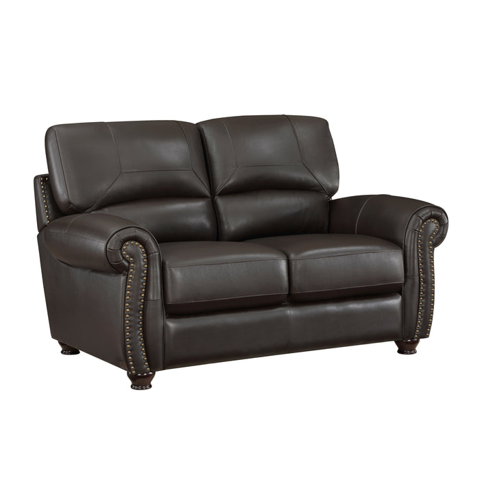 Foxborough 2pc Set: Sofa, Love in Brown - 9269DB*2 - FAMSA Furniture (TX)