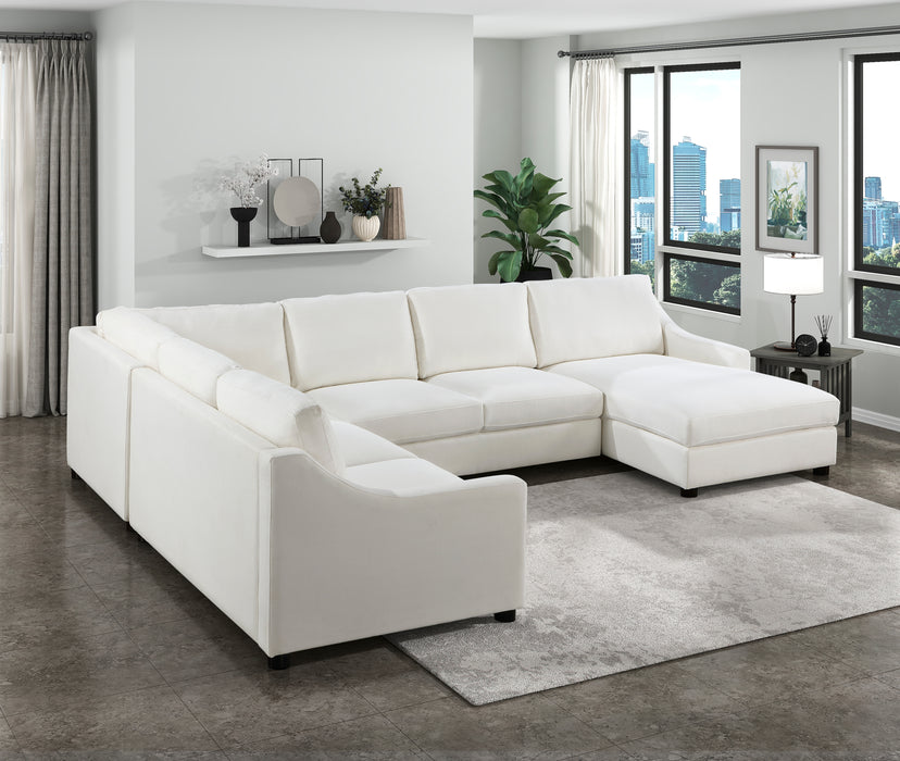 Zayden 4-Piece Sectional with Right Chaise in Beige - 9277VR*42LRC - FAMSA Furniture (TX)