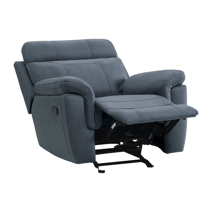 Clifton Glider Reclining Chair in Blue - 9301BUE-1 - FAMSA Furniture (TX)