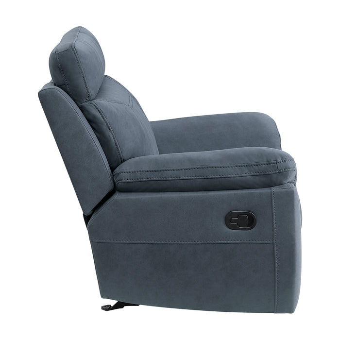 Clifton Glider Reclining Chair in Blue - 9301BUE-1 - FAMSA Furniture (TX)