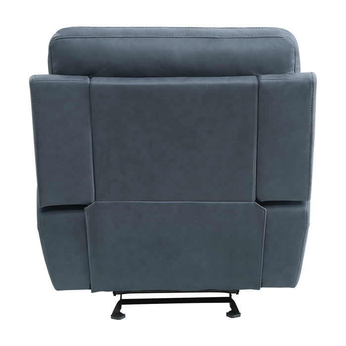 Clifton Glider Reclining Chair in Blue - 9301BUE-1 - FAMSA Furniture (TX)