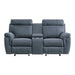 9301BUE-2 Double Glider Reclining Love Seat with Center Console image