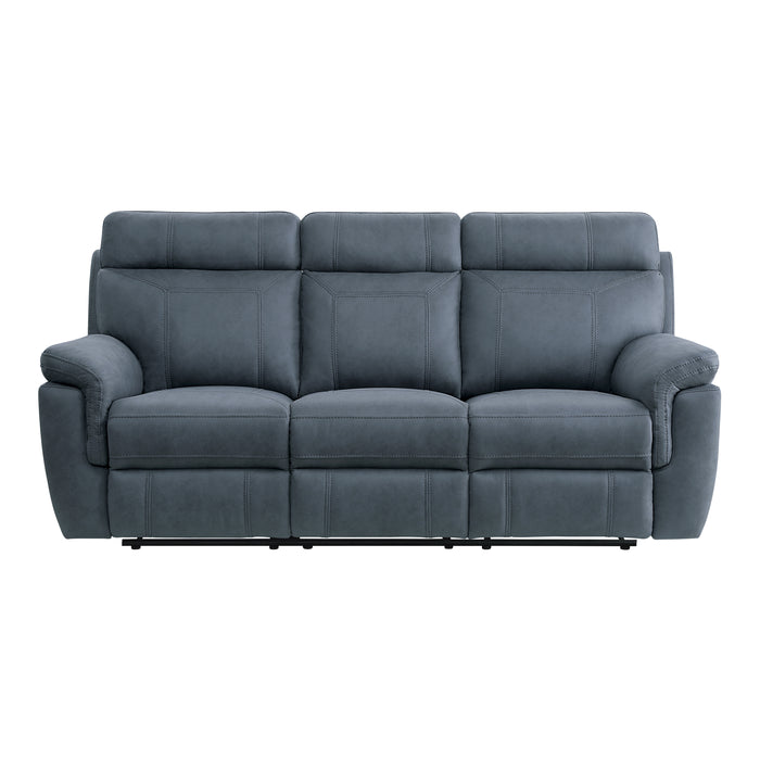 9301BUE-3 Double Reclining Sofa with Center Drop-Down Cup Holders image