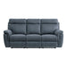 9301BUE-3 Double Reclining Sofa with Center Drop-Down Cup Holders image
