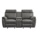 9301GRY-2 Double Glider Reclining Love Seat with Center Console image