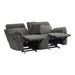 Clifton Double Glider Reclining Loveseat with Center Console in Gray - 9301GRY-2 - FAMSA Furniture (TX)