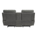Clifton Double Glider Reclining Loveseat with Center Console in Gray - 9301GRY-2 - FAMSA Furniture (TX)