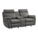 Clifton Double Glider Reclining Loveseat with Center Console in Gray - 9301GRY-2 - FAMSA Furniture (TX)