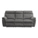 Clifton Double Reclining Sofa with Center Drop-Down Cup Holders in Gray - 9301GRY-3 - FAMSA Furniture (TX)