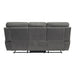 Clifton Double Reclining Sofa with Center Drop-Down Cup Holders in Gray - 9301GRY-3 - FAMSA Furniture (TX)