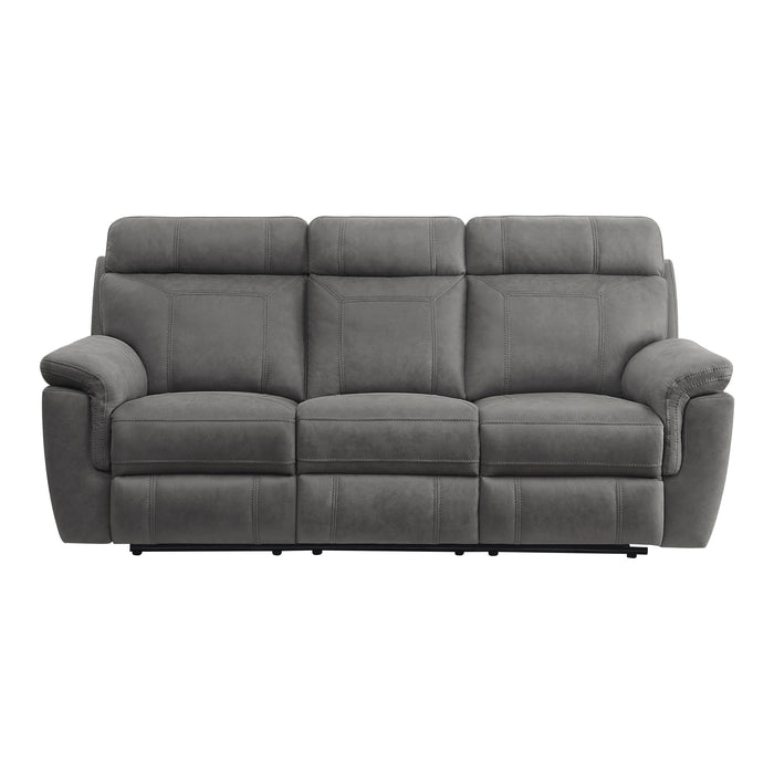 9301GRY-3 Double Reclining Sofa with Center Drop-Down Cup Holders image