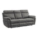 Clifton Double Reclining Sofa with Center Drop-Down Cup Holders in Gray - 9301GRY-3 - FAMSA Furniture (TX)