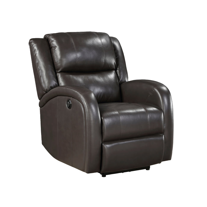 Foxcroft Power Reclining Chair in Brown - 9316PUBR-1PW - FAMSA Furniture (TX)