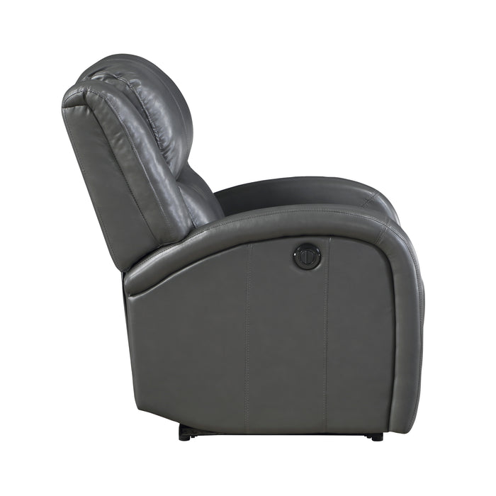 Foxcroft Power Reclining Chair in Gray - 9316PUGY-1PW - FAMSA Furniture (TX)