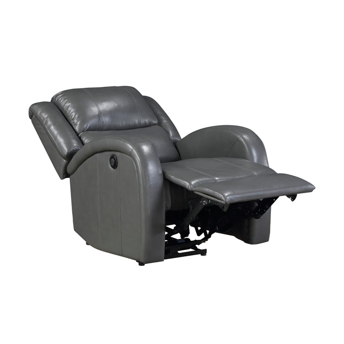 Foxcroft Power Reclining Chair in Gray - 9316PUGY-1PW - FAMSA Furniture (TX)