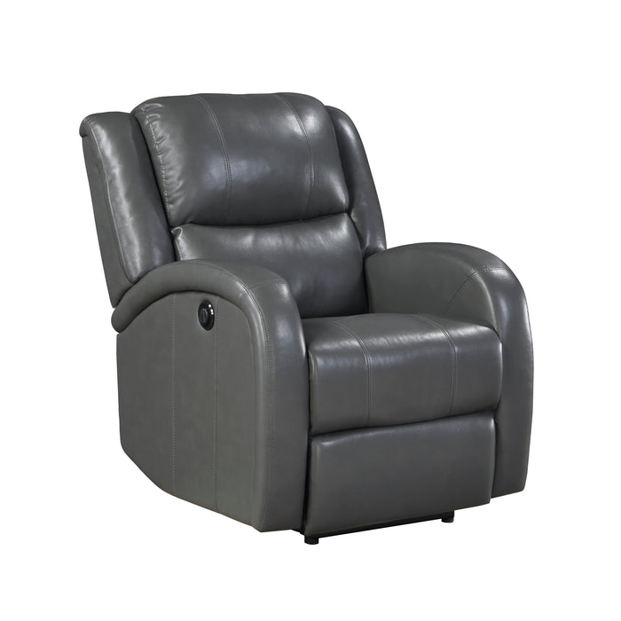 Foxcroft Power Reclining Chair in Gray - 9316PUGY-1PW - FAMSA Furniture (TX)