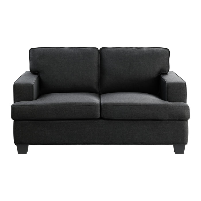 Elmont 2pc Set: Sofa, Love in Black - 9327BK*2 - FAMSA Furniture (TX)