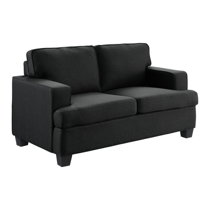 Elmont 2pc Set: Sofa, Love in Black - 9327BK*2 - FAMSA Furniture (TX)
