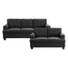 Elmont 2pc Set: Sofa, Love in Black - 9327BK*2 - FAMSA Furniture (TX)