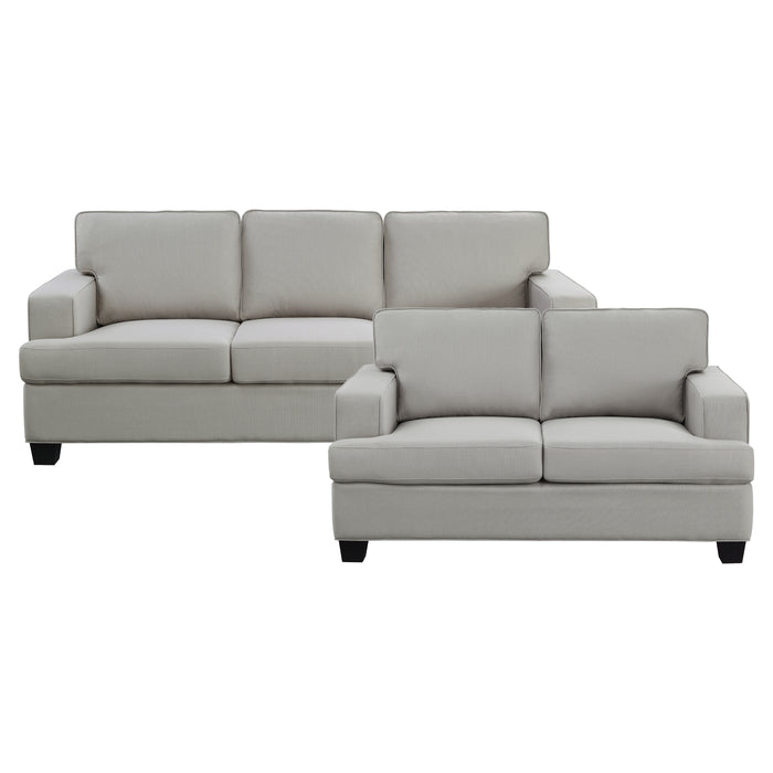 Elmont 2pc Set: Sofa, Love in Brown - 9327KH*2 - FAMSA Furniture (TX)