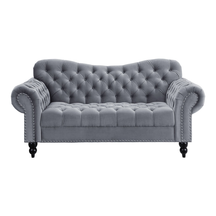 Rosalie 2pc Set: Sofa, Love in Gray - 9330DG*2 - FAMSA Furniture (TX)