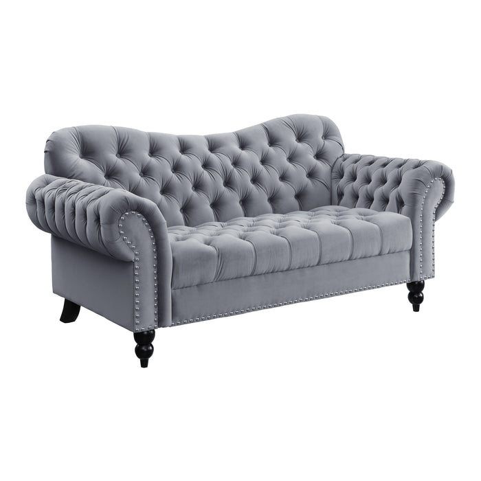 Rosalie 2pc Set: Sofa, Love in Gray - 9330DG*2 - FAMSA Furniture (TX)