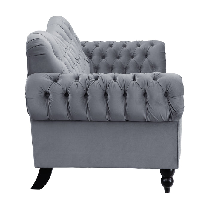 Rosalie Loveseat in Gray - 9330DG-2 - FAMSA Furniture (TX)