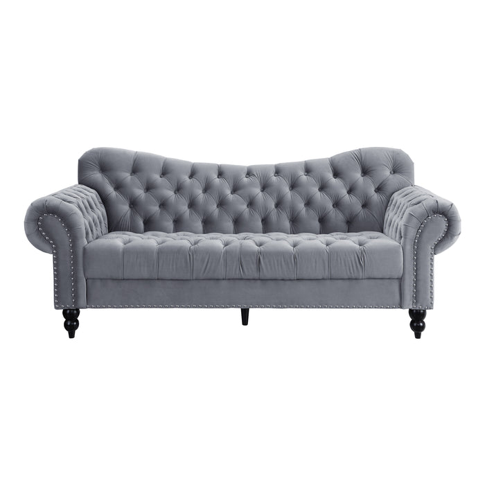 Rosalie 2pc Set: Sofa, Love in Gray - 9330DG*2 - FAMSA Furniture (TX)