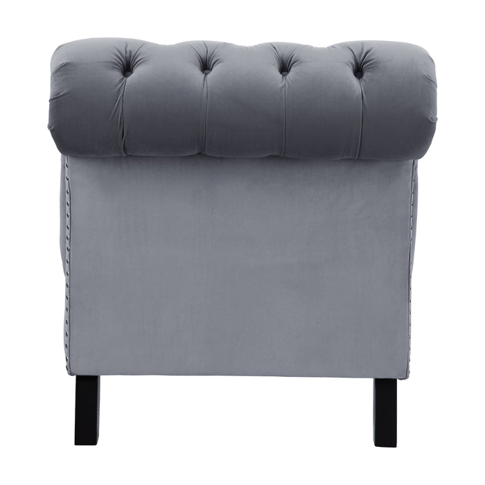 Rosalie Chaise in Gray - 9330DG-5 - FAMSA Furniture (TX)
