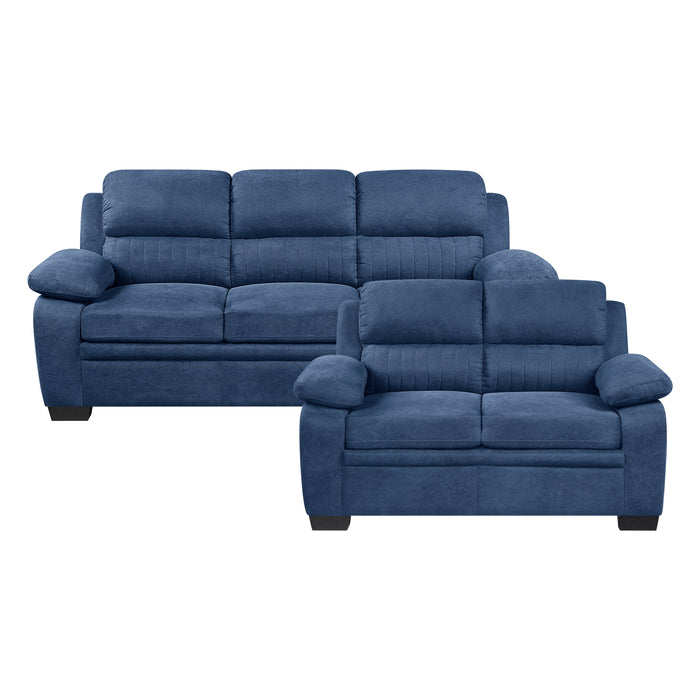 Holleman 2pc Set: Sofa, Love in Blue - 9333BU*2 - FAMSA Furniture (TX)