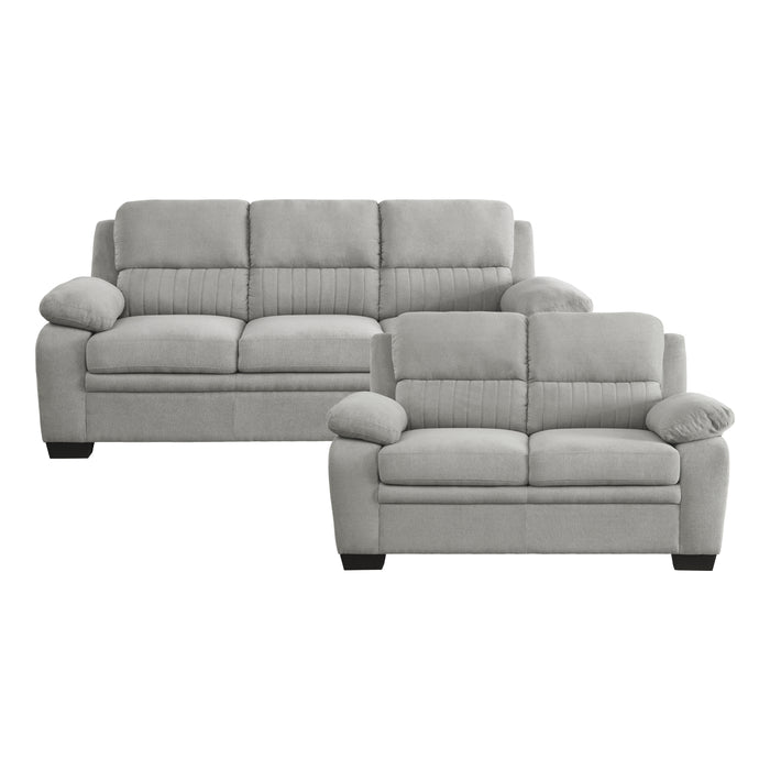 Holleman 2pc Set: Sofa, Love in Gray - 9333GY*2 - FAMSA Furniture (TX)