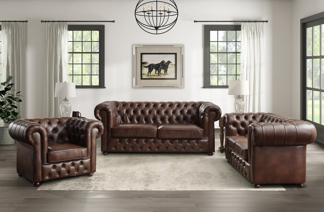 Tiverton Sofa in Brown - 9335BRW-3 - FAMSA Furniture (TX)