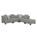 Jayne 5-Piece Modular Sectional with Ottoman in Gray - 9357GY*5OT - FAMSA Furniture (TX)