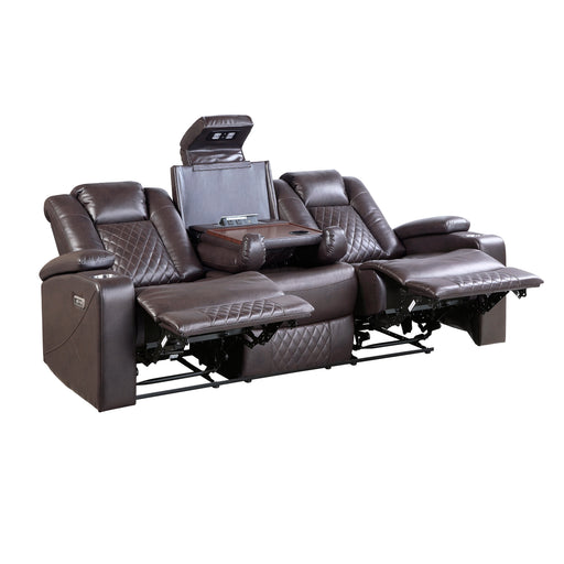 Caelan 2pc Set: Sofa, Love (Power) in Brown - 9366DB*2PWH - FAMSA Furniture (TX)