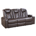 Caelan 2pc Set: Sofa, Love (Power) in Brown - 9366DB*2PWH - FAMSA Furniture (TX)