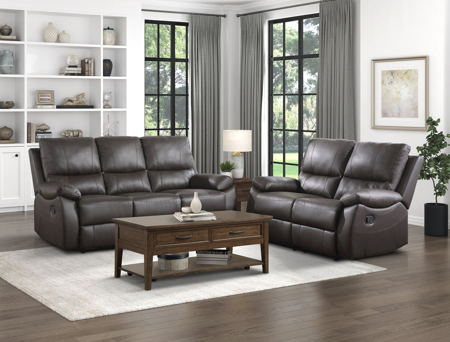 Dawson Double Reclining Loveseat in Brown - 9368BRW-2 - FAMSA Furniture (TX)