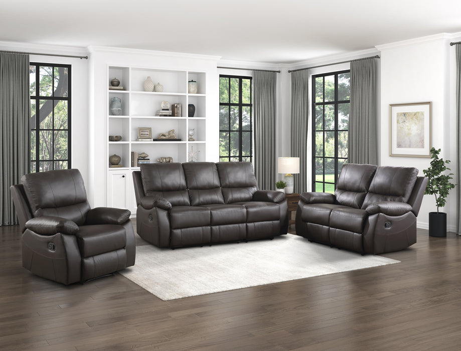 Dawson Double Reclining Loveseat in Brown - 9368BRW-2 - FAMSA Furniture (TX)