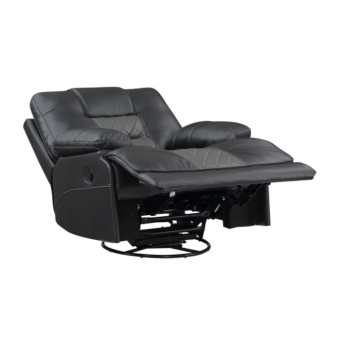 Fabian Swivel Glider Reclining Chair in Gray - 9388GRY-1 - FAMSA Furniture (TX)