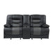 Fabian Double Glider Reclining Loveseat with Center Console, Receptacles and USB Ports in Gray - 9388GRY-2 - FAMSA Furniture (TX)