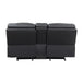 Fabian Double Glider Reclining Loveseat with Center Console, Receptacles and USB Ports in Gray - 9388GRY-2 - FAMSA Furniture (TX)
