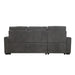 Carolina 2-Piece Reversible Sectional with Pull-out Bed and Hidden Storage in Gray - 9402DGY*SC - FAMSA Furniture (TX)