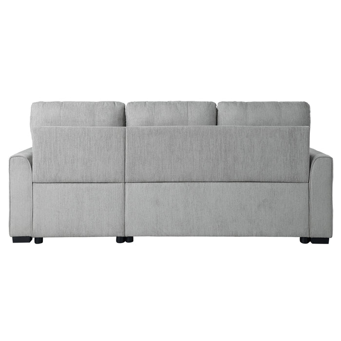Carolina 2-Piece Reversible Sectional with Pull-out Bed and Hidden Storage in Gray - 9402GRY*SC - FAMSA Furniture (TX)