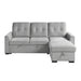 Carolina 2-Piece Reversible Sectional with Pull-out Bed and Hidden Storage in Gray - 9402GRY*SC - FAMSA Furniture (TX)