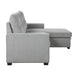 Carolina 2-Piece Reversible Sectional with Pull-out Bed and Hidden Storage in Gray - 9402GRY*SC - FAMSA Furniture (TX)