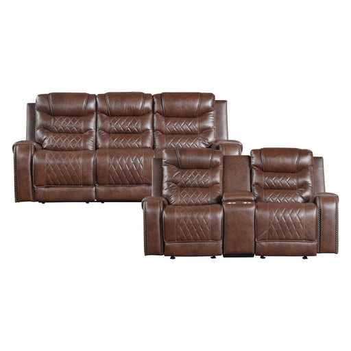 Putnam 2PC SET: SOFA, LOVE in Brown - 9405BR*2 - FAMSA Furniture (TX)