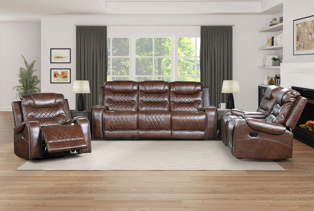 Putnam Double Reclining Sofa With Center Drop-Down Cup Holders