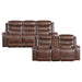 Putnam 2pc Set: Sofa, Love (Power) in Brown - 9405BR*2PW - FAMSA Furniture (TX)