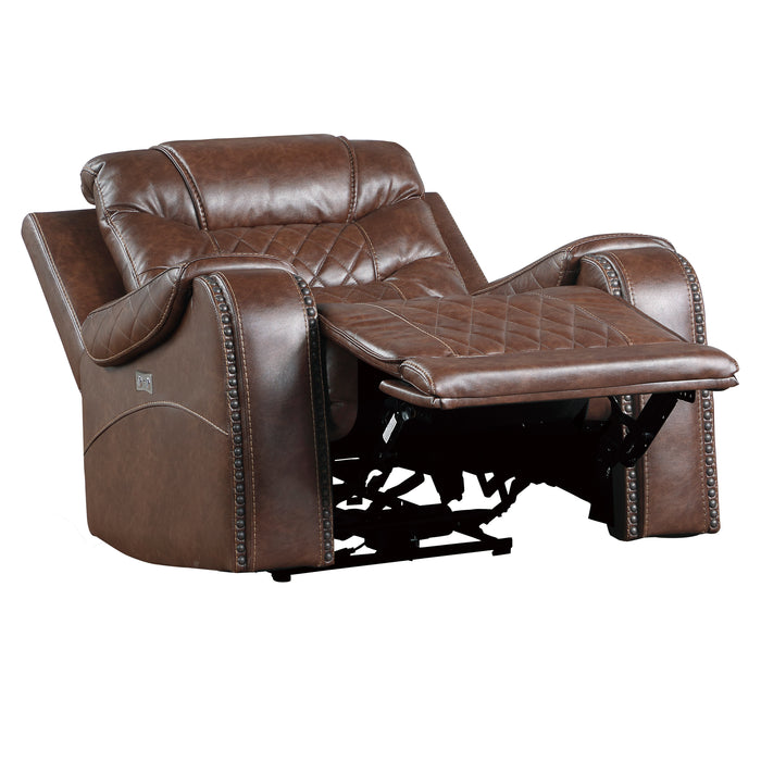 Putnam Power Reclining Chair in Brown - 9405BR-1PW - FAMSA Furniture (TX)
