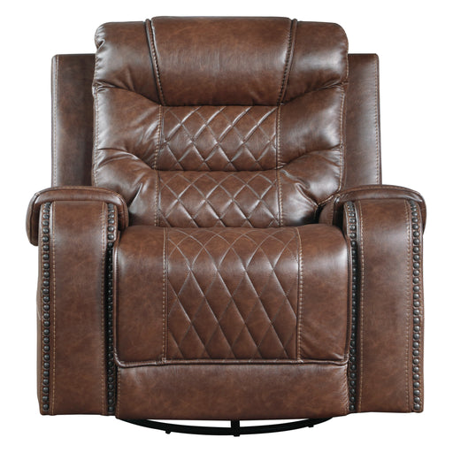 Putnam Swivel Glider Reclining Chair in Brown - 9405BR-1 - FAMSA Furniture (TX)